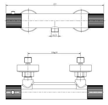 RAK-Amalfi Wall Mounted Exposed Thermostatic Bar Valve