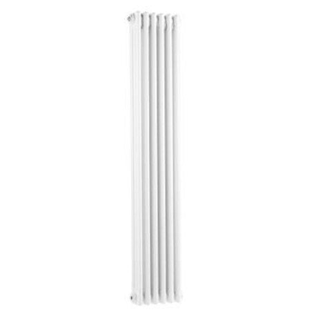 Hudson Reed Old London Colosseum Wall Mounted Vertical Radiator - High Gloss White