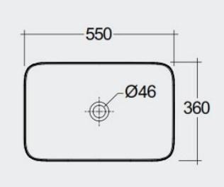 RAK-Variant Rectangular Counter Top Wash Basin