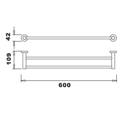 RAK-Sphere Double Towel Rail