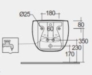 RAK-Illusion Wall Hung Bidet 1TH