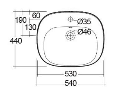 RAK-Illusion Freestanding Wash Basin 540mm