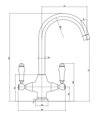 RAK Belfast Ceramic Lever Kitchen Sink Mixer - Silver