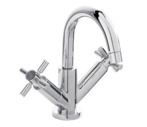 Hudson Reed TEC Cross Mono Basin Mixer With swivel spout and waste