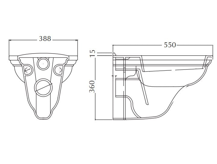 Imperial Carlyon Wall Hung Toilet (Without Fittings)