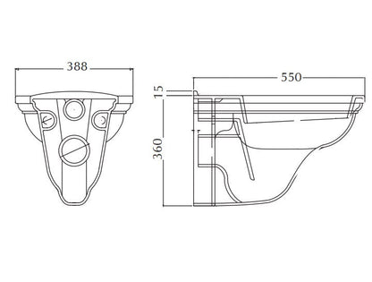 Imperial Carlyon Wall Hung Toilet (Without Fittings)