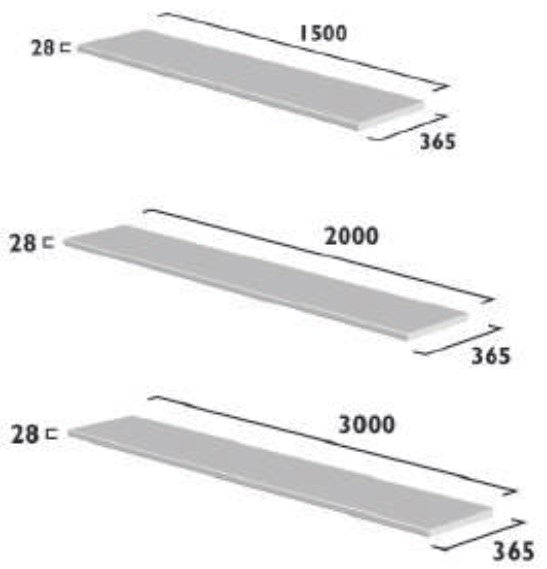 Tavistock Fitted Laminate Worktop - Standard Slim Depth 365mm