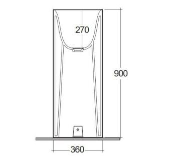 RAK-Petit 360mm Free Standing Wash Basin (No TH)