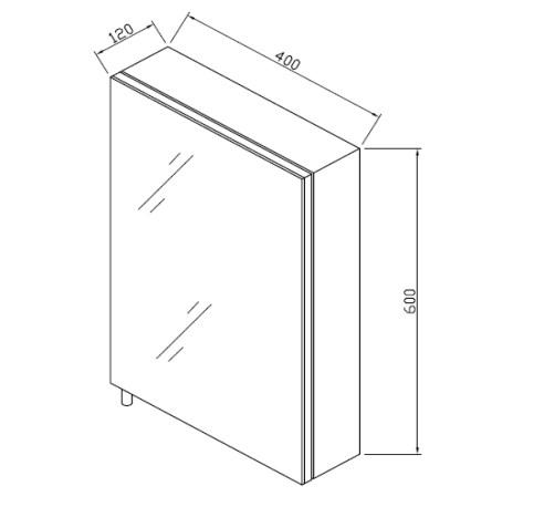 RAK-Cube Stainless Steel Single Cabinet with Single Mirrored Door