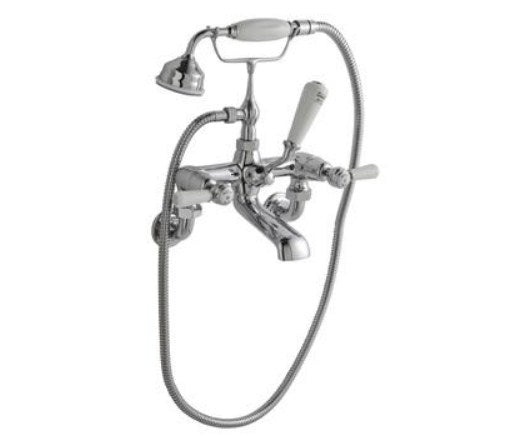 Hudson Reed Topaz Lever Dome Wall Mounted Bath Shower Mixer With shower kit