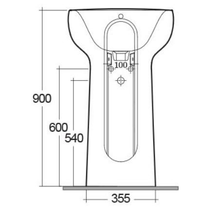 RAK-Illusion Freestanding Wash Basin 540mm