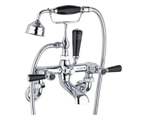 Hudson Reed Topaz Lever Dome Wall Mounted Bath Shower Mixer With shower kit