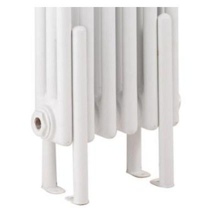 Hudson Reed Old London Colosseum Wall Mounted Horizontal Radiator - High Gloss White