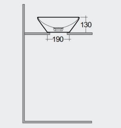 RAK-Variant Rectangular Counter Top Wash Basin