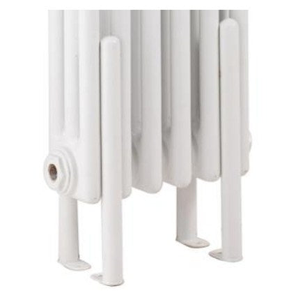 Hudson Reed Old London Colosseum Floor Mounted Radiator Legs (Set) - High Gloss White