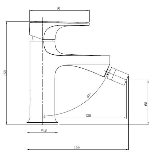 RAK-Portofino Bidet Mixer