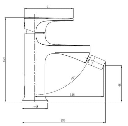 RAK-Portofino Bidet Mixer