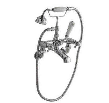 Hudson Reed Topaz Crosshead Dome Wall Mounted Bath Shower Mixer With shower kit