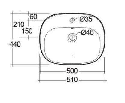 RAK-Illusion Wall Hung Wash Basin - 1TH