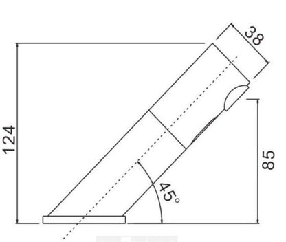 RAK-Compact Commercial Angled Deck Mounted Infra Red Tap - Silver