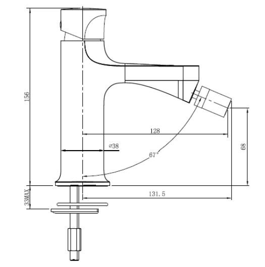 RAK-Positano Bidet Mixer