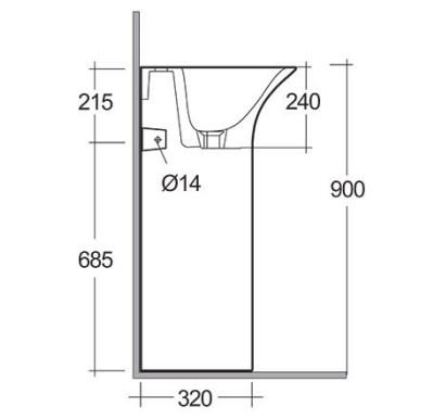 RAK-Sensation Free Standing Wash Basin