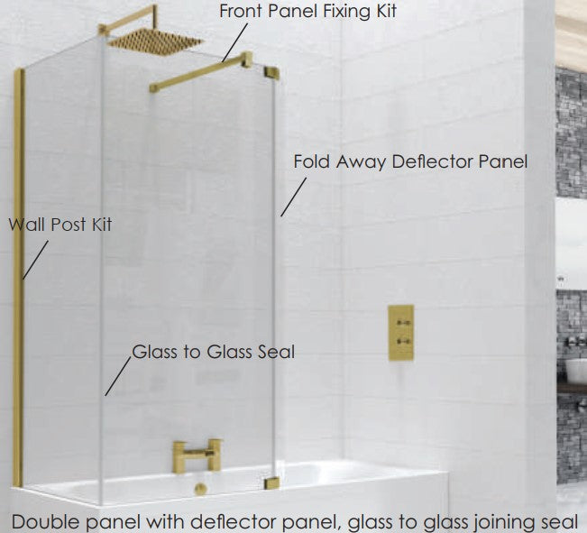 Kudos 8mm Ultimate Flat Panel Walk-In Shower enclosures