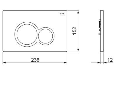 RAK-Ecofix Round Push Plate for all Concealed Cisterns