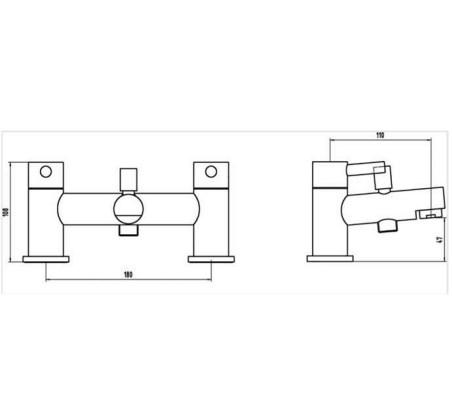 RAK-Prima Bath Shower Mixer - Chrome