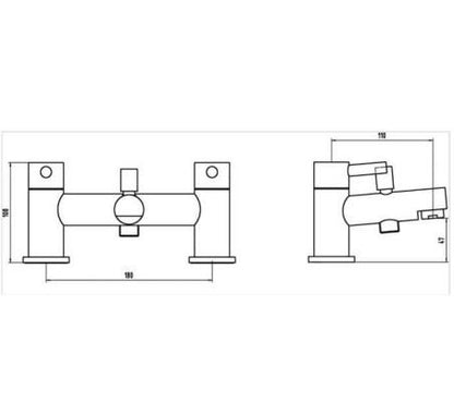 RAK-Prima Bath Shower Mixer - Chrome