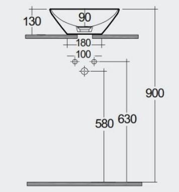 RAK-Variant Square Counter Top Wash Basin