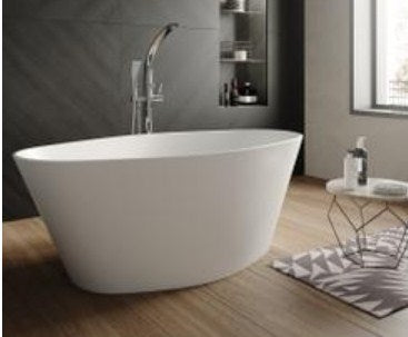 Hudson Reed Rose Contemporary Freestanding Bath with Push Button waste