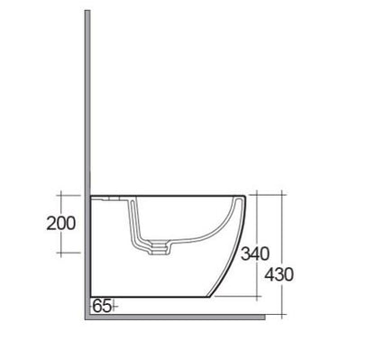 RAK-Metropolitan Wall Hung Bidet with Hidden Fixations