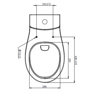 Tavistock Loft Rimless Comfort Height Close Coupled WC (Open Back)