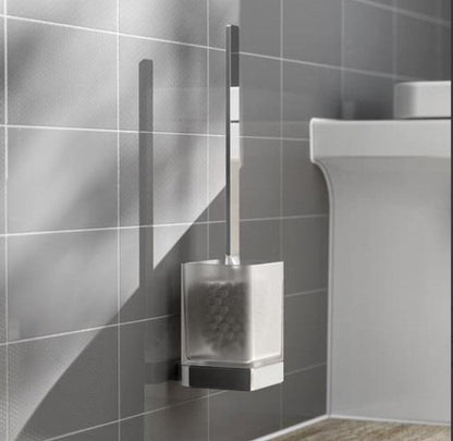 HiB Hecto Wall Mounted Toilet Brush and Holder - Chrome