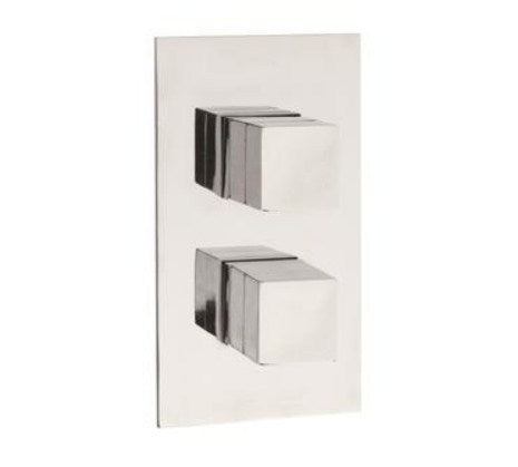 Hudson Reed Square Slimline Shower Twin Thermostatic Valve or Valve with Diverter