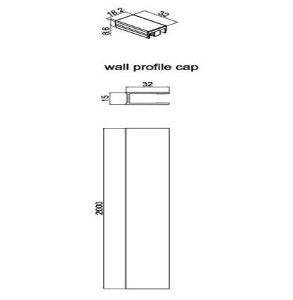 RAK-Feeling 2000mm Wet Room Wall Profile