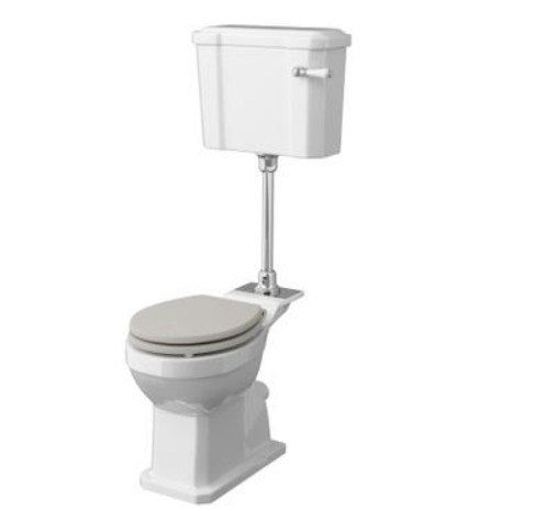 Hudson Reed Richmond Comfort Height Mid Level Toilet and Flush Pipe Plate Kit