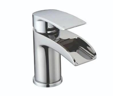 RAK-Curve Waterfall Mono Basin Mixer (No Waste) - Chrome