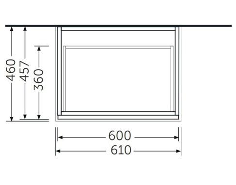 Rak-Joy Uno 610 x 418mm Wall Hung Basin Unit