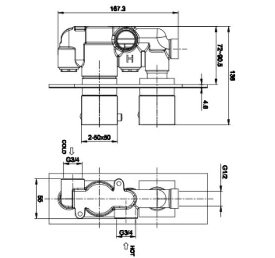 RAK-Feeling Thermostatic Concealed Shower