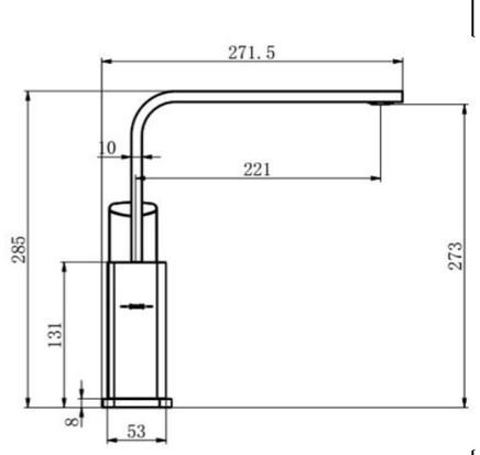 RAK Lisbon Side Lever Kitchen Sink Mixer - Silver