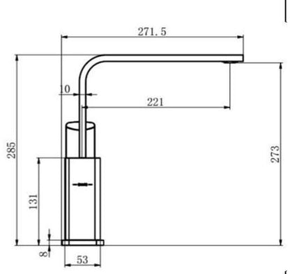 RAK Lisbon Side Lever Kitchen Sink Mixer - Silver