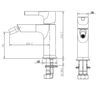 RAK-Sorrento Bidet Mixer