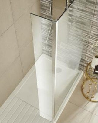 Hudson Reed Wall Fixed Wetroom Screens With Top Support Arms