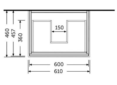 Rak-Joy 600 x 460mm Wall Hung Basin Unit