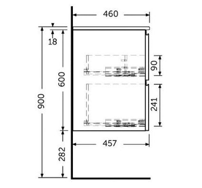 Rak-Joy 600 x 460mm Wall Hung Basin Unit