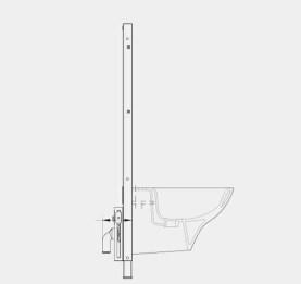 RAK-Ecofix Concealed Bidet Support Frame with Adjustable Fittings