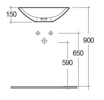 RAK-Morning 540mm Sit on Bowl