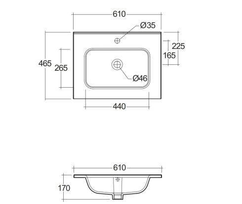 RAK-Joy Drop-in Washbasin